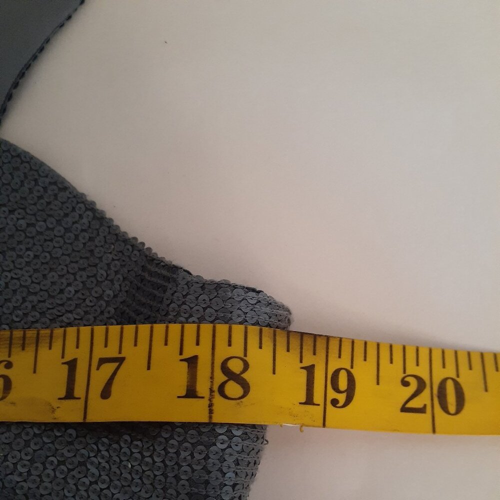 Eileen Fisher Layered   silk Shift Dress Sequin rows across top - Picture 10 of 13